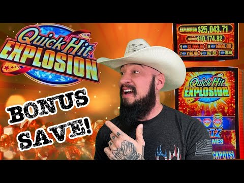 MASSIVE BONUS Saves the day! The new Quick Hits Explosion! Slot machine live play - YouTube