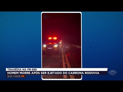 Homem morre em capotamento na BR-886, no sudoeste do Paraná