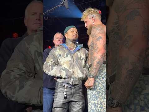 Jake Paul and Tank Davis faceoff 👀 #jaketank #boxing #jakepaul #tankdavis