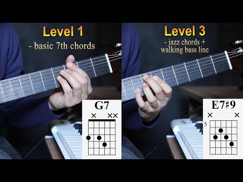 3 levels of Jazz Blues chord progression