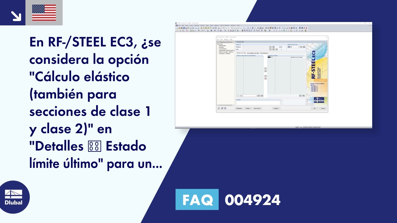 [ES] FAQ 004924 | En RF-/STEEL EC3, es el &quot;Cálculo elástico (también para secciones de clase 1 y clase 2)&quot; ...