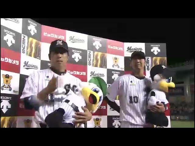 マリーンズ・角中勝也選手・大松尚逸選手ヒーローインタビュー 6月5日 千葉ロッテマリーンズ 対 横浜DeNAベイスターズ