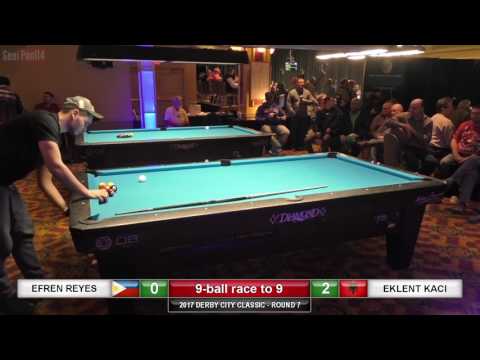 Efren Bata Reyes v Eklent Kaci ᴴᴰ 2017 Derby City Classic 9-ball Pool Round 7.mp4