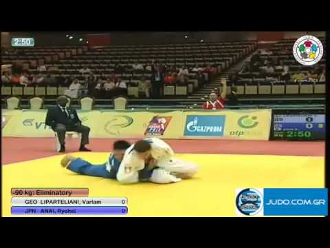 Judo Grand Prix Abu Dhabi 2011 -90kg LIPARTELIANI (GEO)-ANAI Ryohei (JPN)