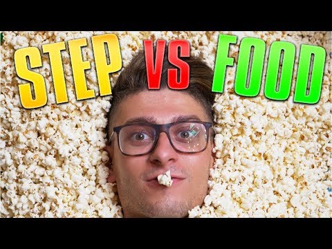 STEP VS FOOD - 50 SERVINGS OF POPCORN!! w/MATES