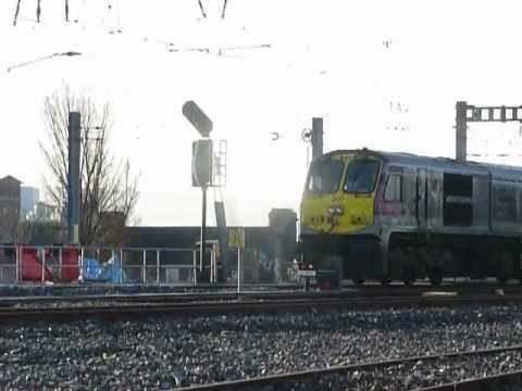 Irish Rail class 201 (207) + Mk3 Enterprise - Fairview Dart depot, Dublin.