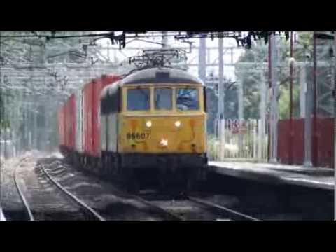 (HD) Freightliner AC Electrics 86607 & 86627 roll through Harrow & Wealdstone working the 4M54 6.8.3