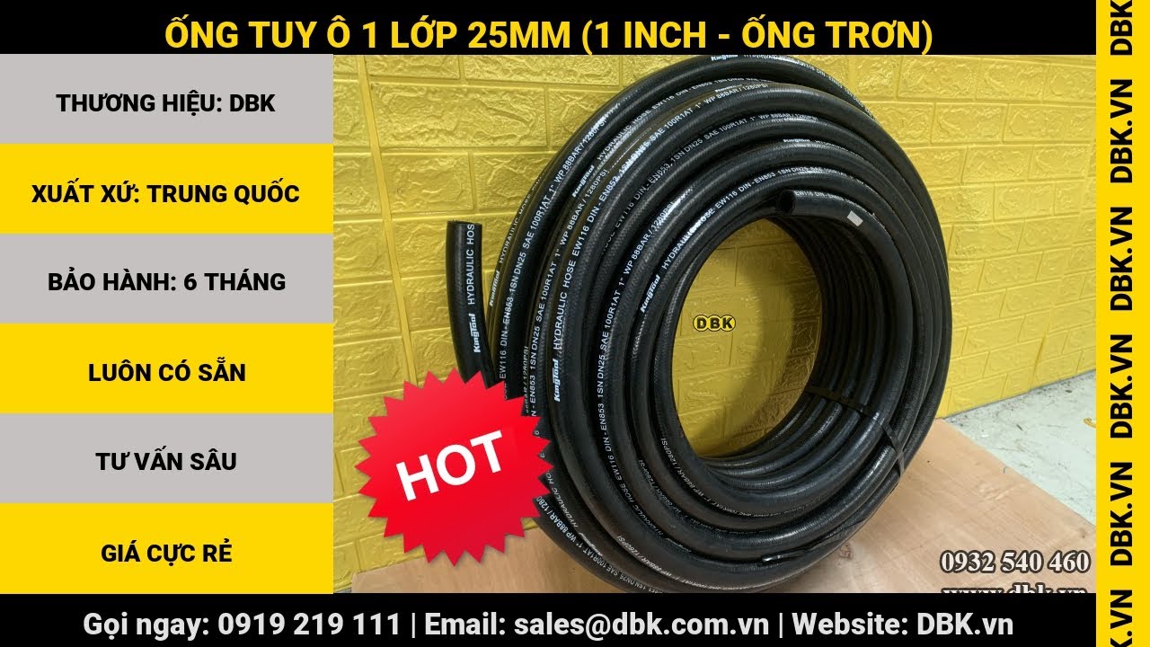 Video Ống tuy ô 1 lớp 25mm (1 inch - ống trơn) - Ống tuy ô 1 lớp 25mm (1 inch - ống trơn)