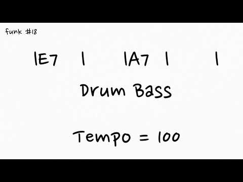 E7 A7 Two Chord Funk Backing Track  (Drum & Bass, Tempo = 100)