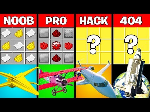 Minecraft NOOB vs PRO vs HACKER vs Entity 404: AIRPLANE CRAFTING CHALLENGE in Minecraft - Animation