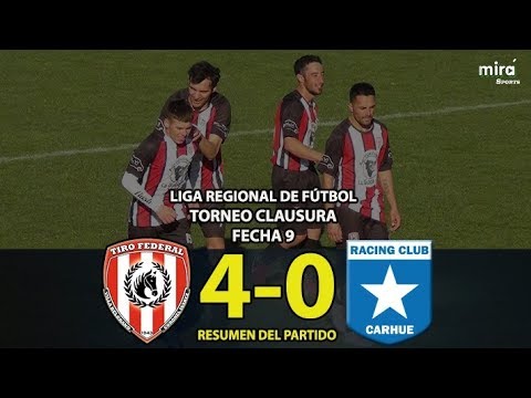 TIRO FEDERAL vs RACING CLUB CARHUE - Resumen (4-0) | Fecha 9 Clausura LIGA REGIONAL DE FÚTBOL