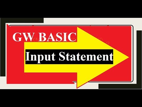 Input Statement In Gw Basic