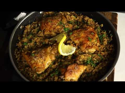 One-Pan Chicken and Rice with Creamy Lemon Butter Sauce