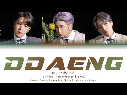 BTS (방탄소년단) RM, SUGA, J-HOPE - DDAENG (땡) [Color Coded Han/Rom/Tradução] Lyrics: Hz Mochi