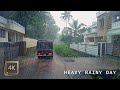 Heavy Rain Storm 4K Walking Video Shot On A Heavy Monsoon Rainy Day Indian Monsoon