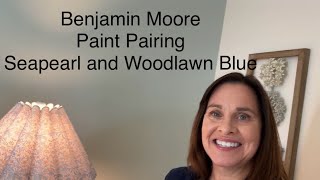 Benjamin Moore Paint Color Pairing (Seapearl and Woodlawn Blue)