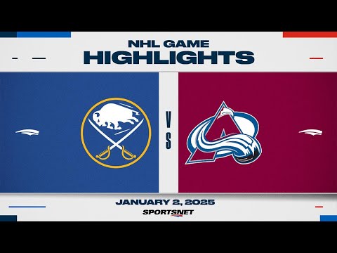 NHL Highlights | Sabres vs. Avalanche - January 3, 2025