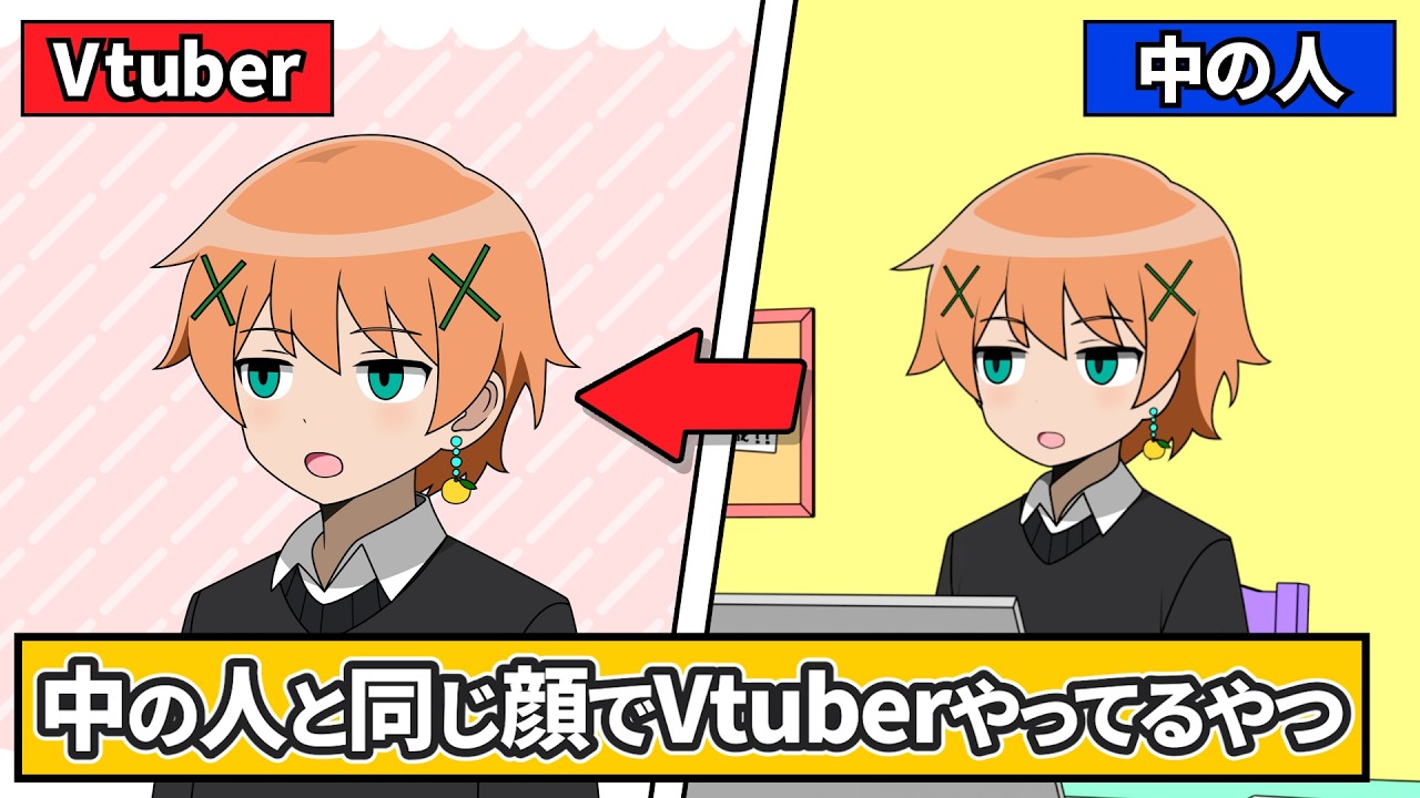 中の人と同じ顔でVtuberやってるやつ【アニメ】