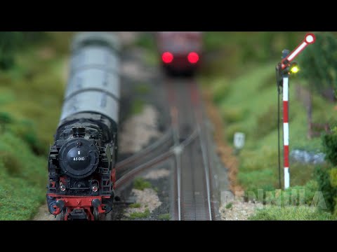 Märklin Modelleisenbahn der Eisenbahnfreunde Sinntalbahn - Eine 3-Leiter-Spur H0 Eisenbahnanlage