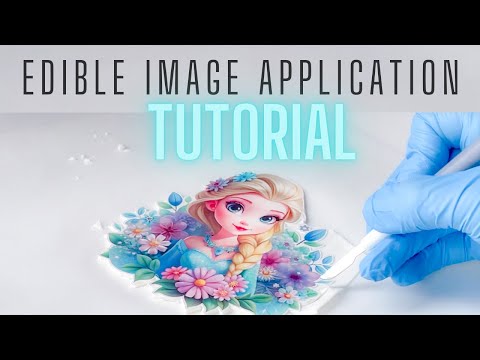 How to Apply Edible Images to Buttercream Cakes (No Edible Glue Needed!) | Cake Decorating Tutorial