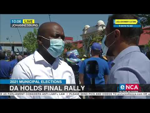 2021 Municipal Elections DA’s Solly Msimanga at Jhb campaign rally