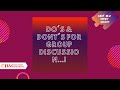 Do S Dont S For Group Discussion