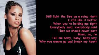 How Come You Don&#39;t Call Me by Alicia Keys (Lyrics)