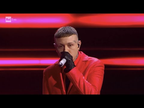 Lazza - Cenere - Sanremo 2023 live (video completo) 4K