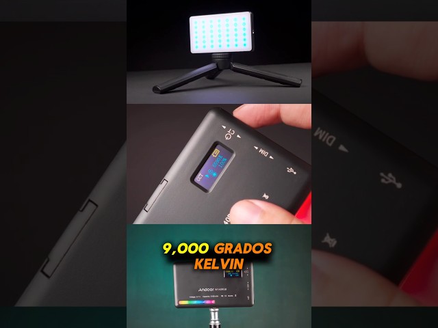 Vídeo relacionado con Andoer W140 Luz de Video LED RGB, Luz de Cámara RGB Recargable CRI95 + 2500K-9000K 20 Efectos de Luz Regulables con Pantalla LCD Adaptador de Zapata Fría para Grabación de Videoconferencia