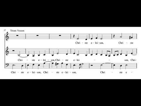 T. L. VICTORIA Missa Quarti Toni KYRIE (TENOR) - Score Animation