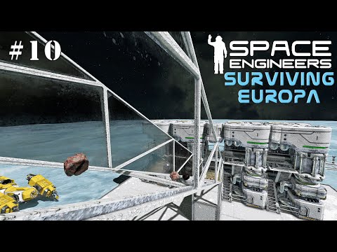Space Engineers Surviving Europa: Refinery Station With Visual Ore Collection EP10