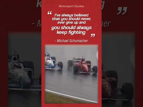 You should always keep fighting. - Michael Schumacher