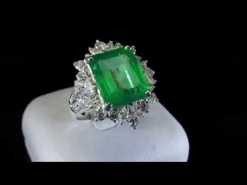 HerBijoux  Emerald and Sapphire Ring Sterling Silver