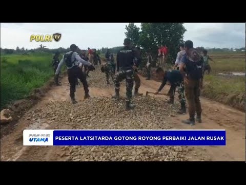 POLRES PPU PESERTA LATSITARDA PERBAIKI JALAN RUSAK