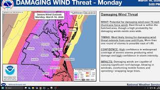 NWS Wakefield 3 pm Severe Weather Update - Monday March 16, 2026