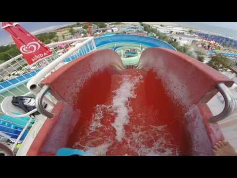 Beach Village Riccione - Kamikaze water slide [GoPro]