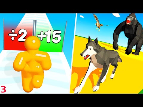 Tall Man Run vs Epic Animal Hop & Smash Run 3D  - Android Walkthrough Gameplay (Part 1)