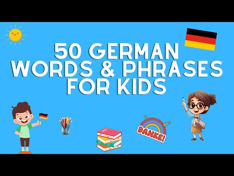 50 EASY German Words & Phrases | 50 Einfache Deutsche Wörter & Ausdrücke | KidsGerman