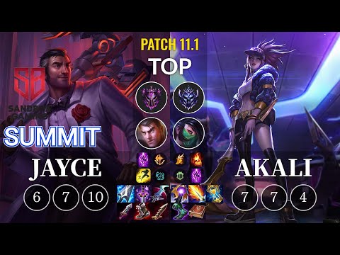 SB Summit Jayce vs Akali Top - KR Patch 11.1