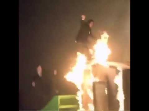 Skateboarding On Fire | Heath Kirchart and Jeremy Klein