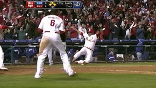 2009 NLCS Gm 4: Rollins' two-run double gives Phillies walk-off win