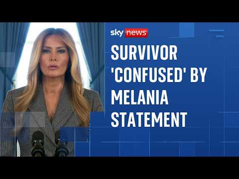 'What is the point?': Epstein survivor reacts to Melania's speech