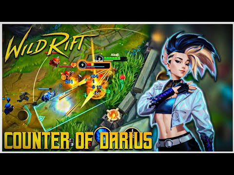 WILDRIFT! AKALI vs darius baron LANE GAMEPLAY!#wildriftidia