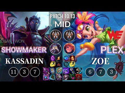 DWG ShowMaker Kassadin vs WE Plex Zoe Mid - KR Patch 10.13