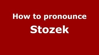 How to pronounce Stożek