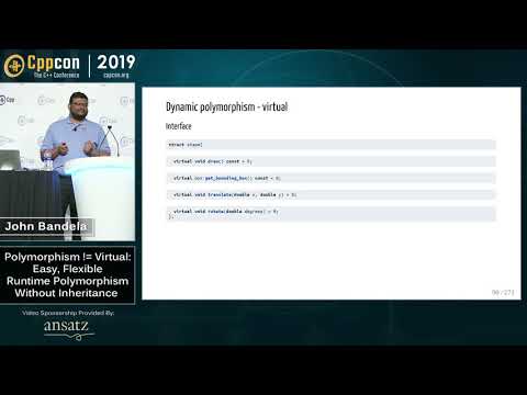 John Bandela “Polymorphism != Virtual: Easy, Flexible Runtime Polymorphism Without Inheritance”