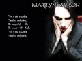 Marilyn Manson- This is the New Shit (lyrics) 