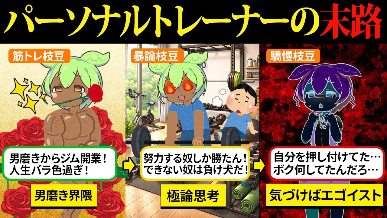 男磨きからの流れでパーソナルジムを開業してみたけど、気がついたら見た目至上主義のエゴイストになっていた…【ずんだもん&ゆっくり解説】