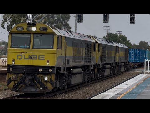 Qube freight: 1311 with QBX006, QBX004 & QBX005 through Junee Railway Station