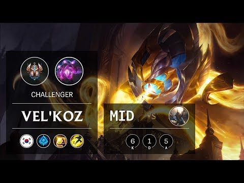 Vel'Koz Mid vs Pantheon - KR Challenger Patch 9.22